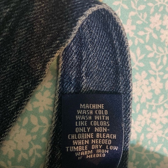 💙 Chaps Denim Jean Pinafore/Dress, Size: 4/4T - Picture 4 of 4